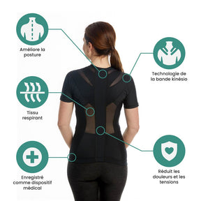technologie t-shirt de correction de posture