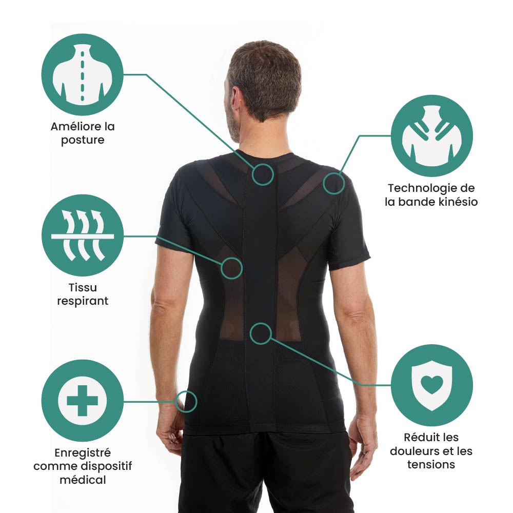 anodyne posture shirt technologie noir